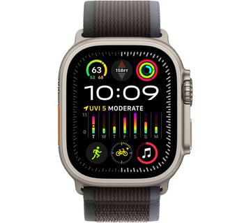 APPLE Watch Ultra 2 Cellular - 49mm Titanium Case with Black & Blue Trail Loop, S/M - Very Good